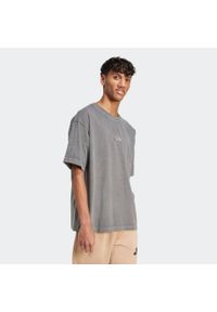 Adidas - Koszulka z efektem sprania ADIDAS ALL SZN. Kolor: szary. Materiał: bawełna, włókno #2