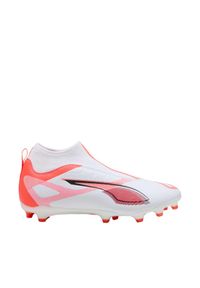 Buty piłkarskie dla dzieci Puma Ultra 5 Match+ LL FG/AG. Kolor: wielokolorowy, biały, różowy. Sport: piłka nożna #1