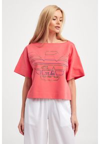 Emporio Armani - Bluza EMPORIO ARMANI. Długość rękawa: krótki rękaw. Długość: krótkie. Wzór: nadruk #3