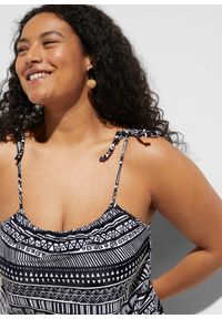 bonprix - Kombinezon kąpielowy. Kolor: czarny. Wzór: nadruk #2