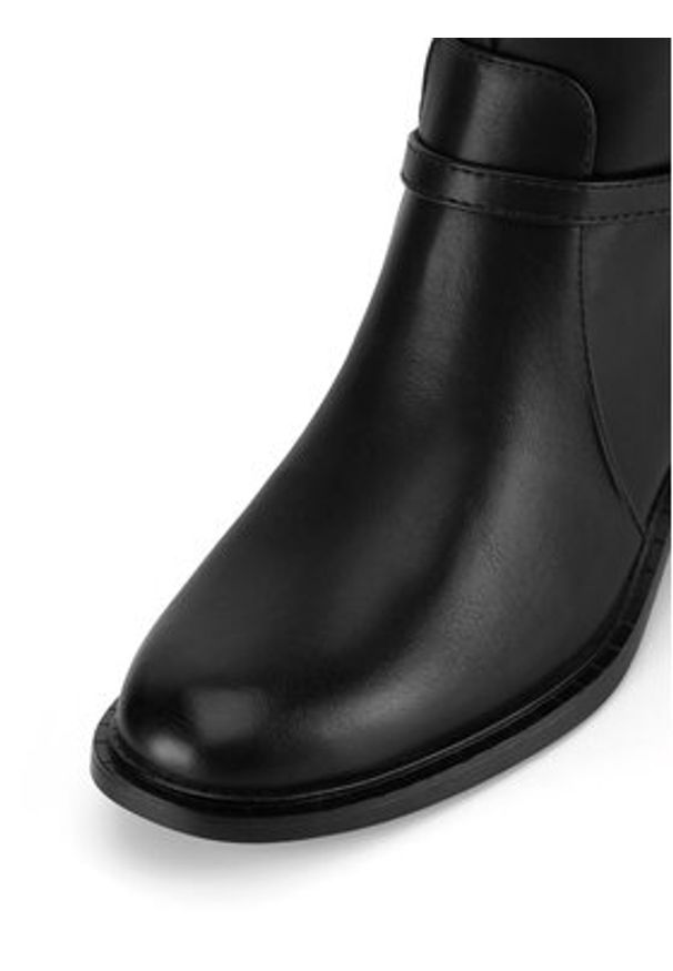 DeeZee Kozaki HY2T609-2 Czarny. Kolor: czarny. Materiał: skóra