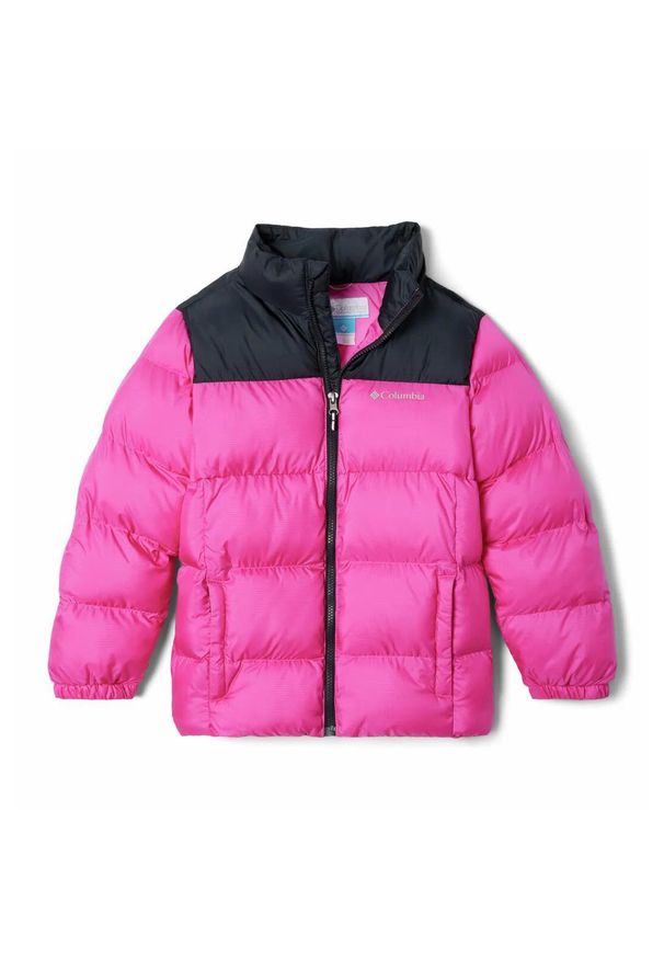 columbia - Kurtka Turystyczna Puchowa Dziecięca Columbia Puffect Jacket. Kolor: różowy. Materiał: puch. Styl: sportowy