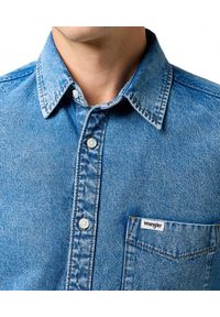 Wrangler - MESKA KOSZULA JEANSOWA WRANGLER 1 PKT SHIRT INDIGO VALLEY 112371549. Materiał: jeans #2