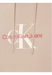 Calvin Klein Jeans Bluza Distressed Monologo J30J326875 Beżowy Regular Fit. Kolor: beżowy. Materiał: bawełna #3