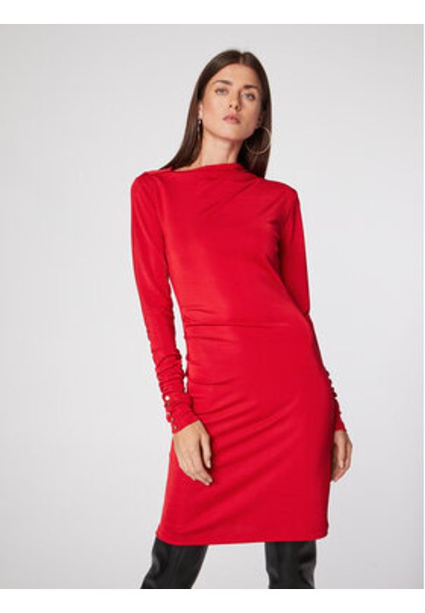 Rage Age Sukienka codzienna Natalie Czerwony Slim Fit. Okazja: na co dzień. Kolor: czerwony. Materiał: syntetyk. Typ sukienki: proste. Styl: casual