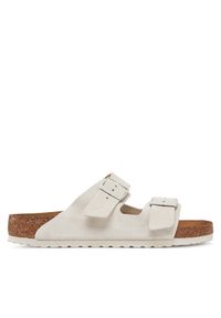 Klapki Birkenstock. Kolor: biały. Materiał: zamsz