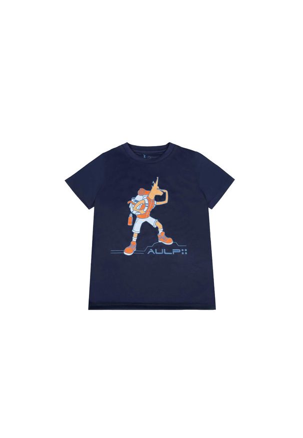 Aulp - Koszulka dziecięca AULP KIDS bawełniana komfortowa oddychająca. Kolor: niebieski. Materiał: bawełna