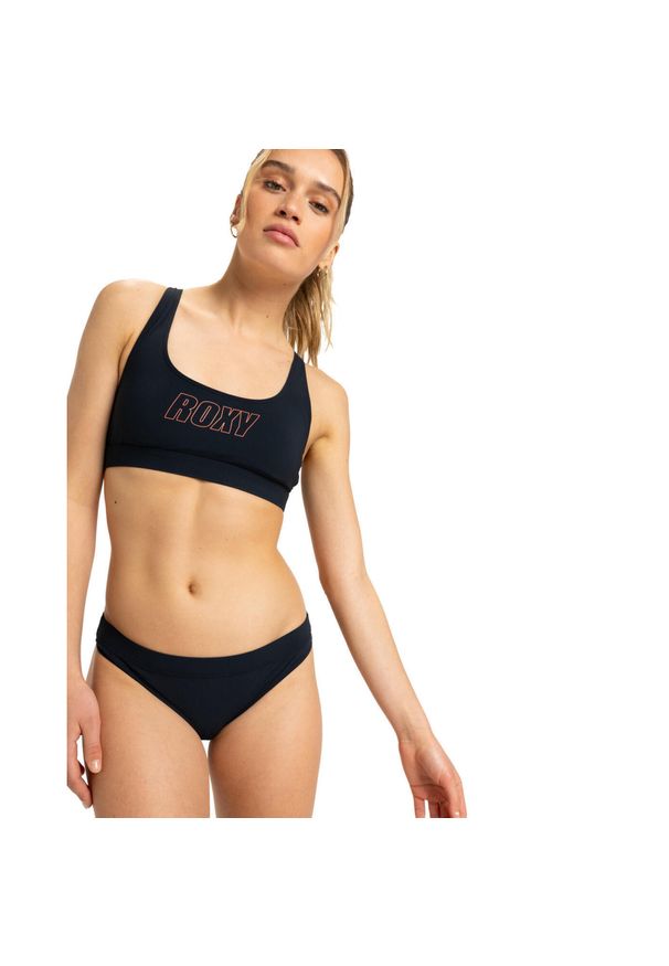 Roxy - Dół od bikini damski ROXY ACTIVE. Kolor: czarny. Materiał: materiał, elastan, nylon