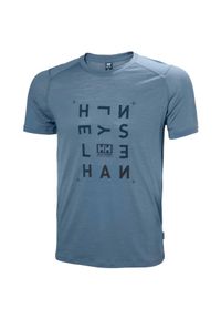 Koszulka Helly Hansen Durawool Graphic. Kolor: niebieski