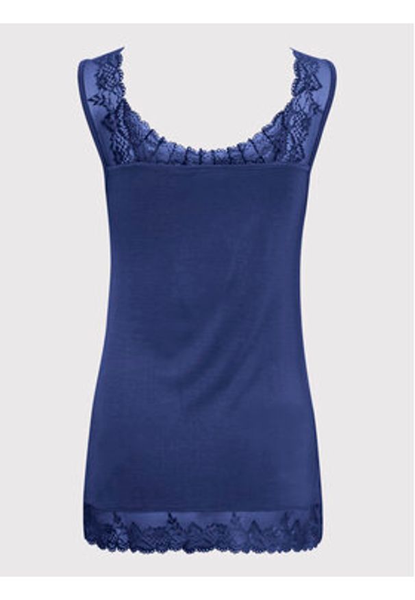 Cream Top Florence 10600385 Granatowy Slim Fit. Kolor: niebieski. Materiał: wiskoza