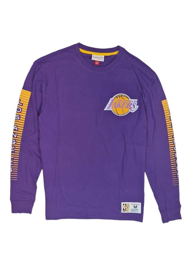 Mitchell & Ness - Koszulka z długim rękawem Lakers. Kolor: fioletowy. Długość rękawa: długi rękaw. Długość: długie. Sport: koszykówka