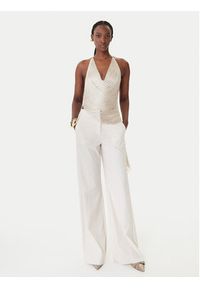 Patrizia Pepe Top 8F0113/J406-W409 Beżowy Regular Fit. Kolor: beżowy. Materiał: wiskoza #2