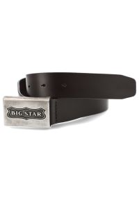 Big-Star - Brązowy Skórzany Męski Pasek Big Star. Kolor: brązowy. Materiał: skóra. Styl: casual, vintage
