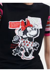 Desigual T-Shirt Minnie 25SWTK39 Czarny Slim Fit. Kolor: czarny. Materiał: bawełna #4