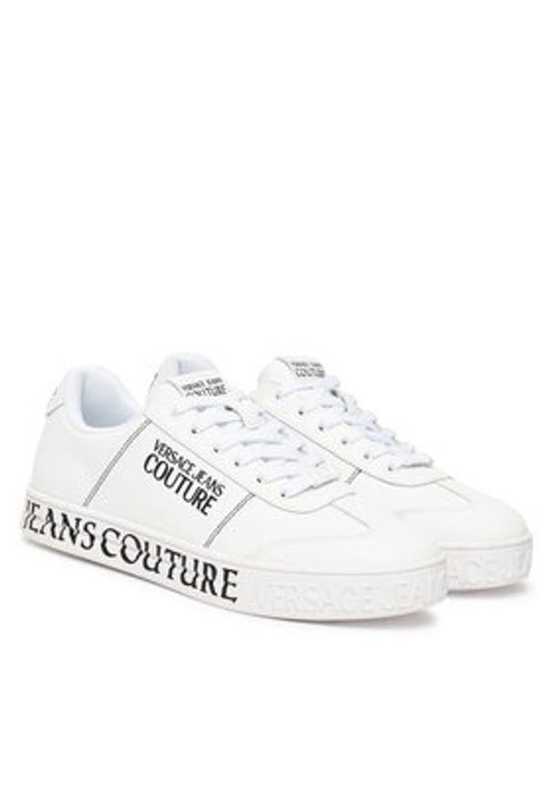 Versace Jeans Couture Sneakersy 79YA3SK6 Biały. Kolor: biały. Materiał: skóra