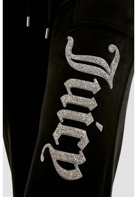 Juicy Couture - JUICY COUTURE Czarne damskie spodnie dresowe Layla Caviar Trackpant, Rozmiar XS. Kolor: czarny. Materiał: dresówka #5