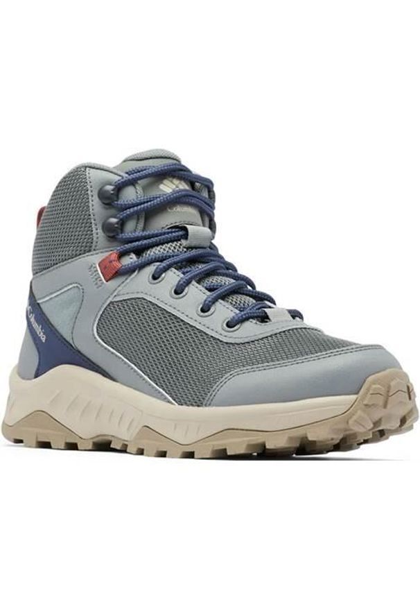 columbia - Buty trekkingowe damskie Columbia Trailstorm Ascend Mid. Wysokość cholewki: za kostkę. Zapięcie: sznurówki. Kolor: szary, wielokolorowy. Materiał: materiał. Szerokość cholewki: normalna. Styl: sportowy