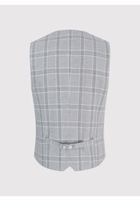 Pako Lorente - PAKO LORENTE – Szara kamizelka jednorzędowa w kratę. Kolor: szary #2