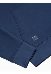 Ombre Clothing - Bluza męska z kapturem B1147 - granatowa - XXL. Typ kołnierza: kaptur. Kolor: niebieski. Materiał: bawełna. Styl: klasyczny #4