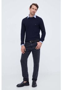 United Colors of Benetton koszula męska kolor niebieski regular z kołnierzykiem klasycznym. Typ kołnierza: kołnierzyk klasyczny. Kolor: niebieski. Materiał: tkanina. Styl: klasyczny #2