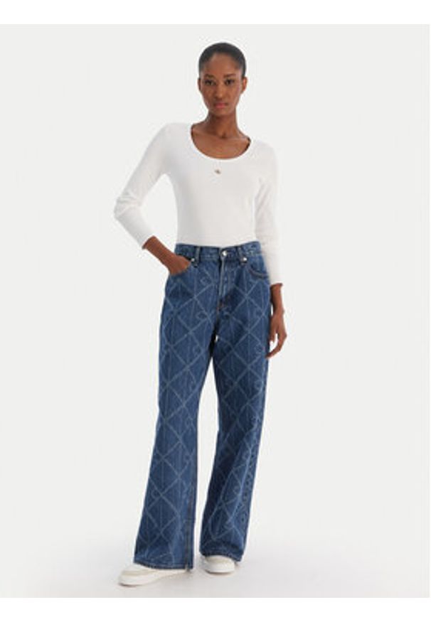 Calvin Klein Jeans Jeansy Low Rise Baggy LV047D709G Niebieski Loose Fit. Kolor: niebieski