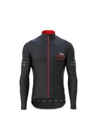 Bluza rowerowa Męska FDX Men`s Arch Thermal Roubaix L.S Jersey. Kolor: wielokolorowy, czarny, czerwony. Materiał: jersey