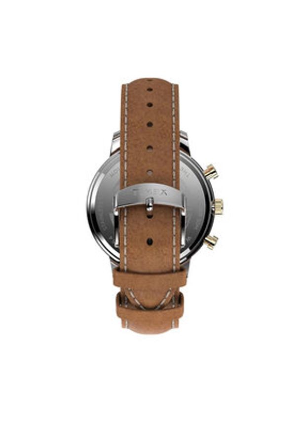 Timex Zegarek Chicago Chronograph 45mm TW2U39000 Brązowy. Kolor: brązowy