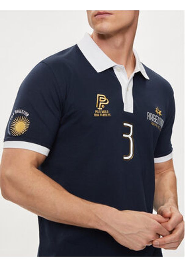 La Martina Polo YMP305 PK001 Granatowy Regular Fit. Typ kołnierza: polo. Kolor: niebieski. Materiał: bawełna