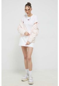 Tommy Jeans kurtka puchowa damska kolor różowy przejściowa. Kolor: różowy. Materiał: puch. Długość rękawa: raglanowy rękaw #6