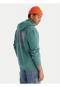 Quiksilver Bluza Graphic Hood Zip EQYFT05133 Zielony Regular Fit. Kolor: zielony. Materiał: syntetyk #1