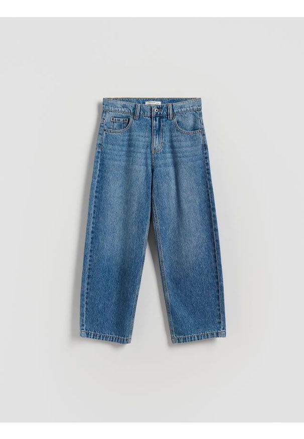 Reserved - Jeansy straight - niebieski. Kolor: niebieski