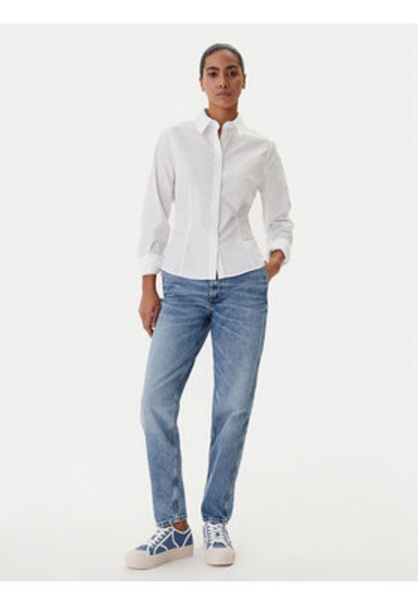 Guess Jeans Koszula W6RH66 WH7P1 Biały Regular Fit. Kolor: biały. Materiał: bawełna