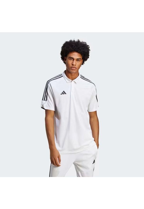 Adidas - Koszulka męska adidas Tiro 23 League Polo. Typ kołnierza: polo. Kolor: biały, czarny, wielokolorowy