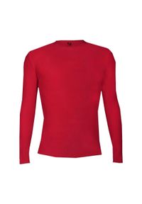BADGER SPORT - Koszulka z długim rękawem Pro Compression Adults Men Round Neck Undershirt. Kolor: czerwony. Długość rękawa: długi rękaw. Długość: długie