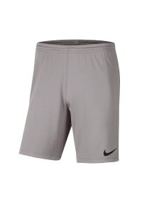 Nike - Spodenki Z Dzianiny Dla Dzieci Park III. Kolor: szary. Materiał: dzianina