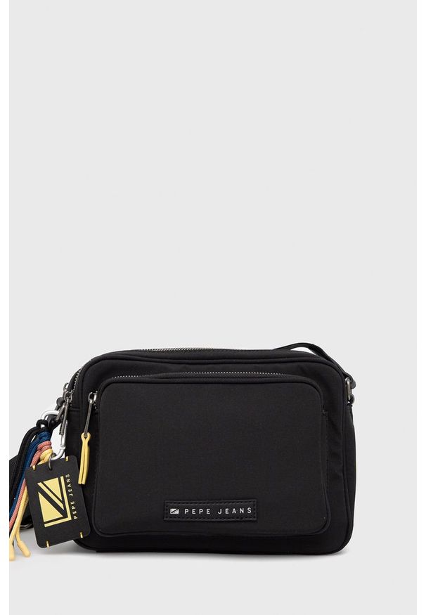 Pepe Jeans torebka TESSA SHOULDER BAG kolor czarny. Kolor: czarny. Rodzaj torebki: na ramię