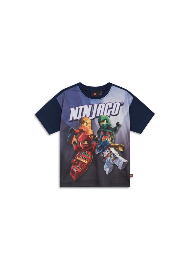Koszulka Dziecięca LEGO Ninjago Taffy 208 Granatowa. Kolor: niebieski. Wzór: nadruk