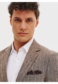 Pako Lorente - PAKO LORENTE - Marynarka męska z lnem w prążek. Materiał: len. Wzór: prążki. Sezon: wiosna #8