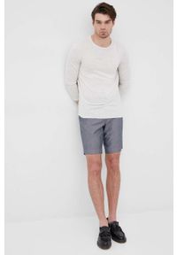 Selected Homme sweter męski kolor beżowy lekki. Okazja: na co dzień. Kolor: beżowy. Materiał: bawełna, dzianina. Długość rękawa: długi rękaw. Długość: długie. Styl: casual #5