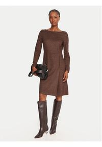 Weekend Max Mara Sukienka dzianinowa Balocco 2525626062 Brązowy Regular Fit. Kolor: brązowy. Materiał: wiskoza #3