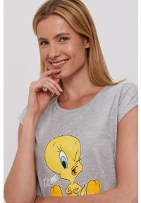 Haily's - T-shirt x Looney Tunes. Okazja: na co dzień. Kolor: szary. Wzór: nadruk. Styl: casual #4