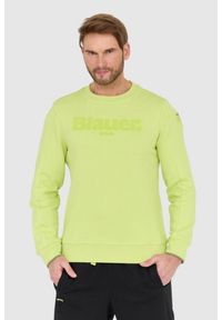 Blauer USA - BLAUER Zielona męska bluza, Rozmiar L. Kolor: zielony