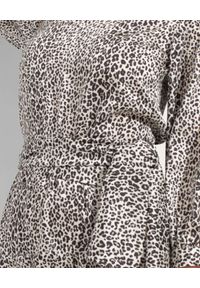 Liu Jo - LIU JO - Sukienka mini w panterkę. Kolor: czarny. Wzór: motyw zwierzęcy. Długość: mini #4