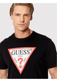 Guess T-Shirt M2GI68 KBA60 Czarny Regular Fit. Kolor: czarny. Materiał: bawełna