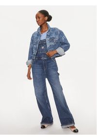 Tommy Jeans Kurtka jeansowa Claire DW0DW17664 Niebieski Regular Fit. Kolor: niebieski. Materiał: bawełna