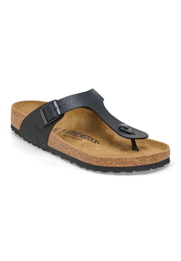 Birkenstock Gizeh Birko-Flor Japonki męskie. Kolor: czarny