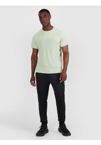 4f - 4F Koszulka treningowa szybkoschnąca męska - turkusowa XL. Kolor: turkusowy. Materiał: dzianina, włókno, materiał. Sport: fitness #2