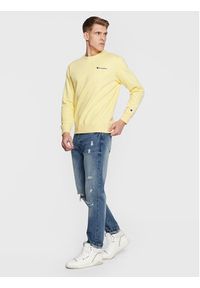 Champion Bluza Small Script Logo Embroidery 217863 Żółty Regular Fit. Kolor: żółty. Materiał: bawełna #2