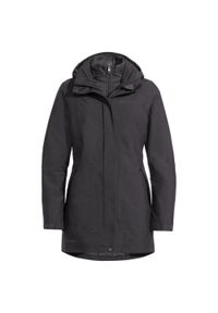 Kurtka damska Vaude Idris 3in1 Parka III. Kolor: czarny. Materiał: puch. Sport: turystyka piesza