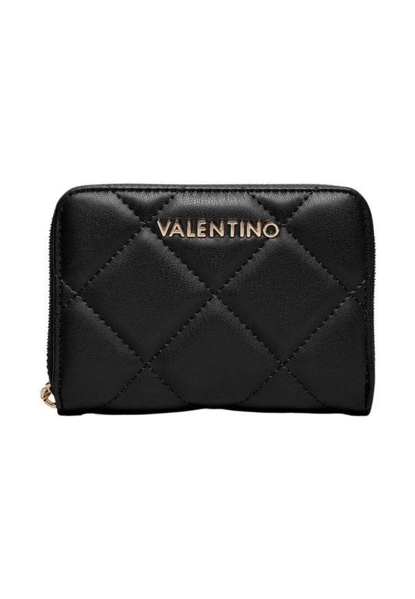 Valentino by Mario Valentino - VALENTINO Czarny pikowany portfel Ocarina. Kolor: czarny